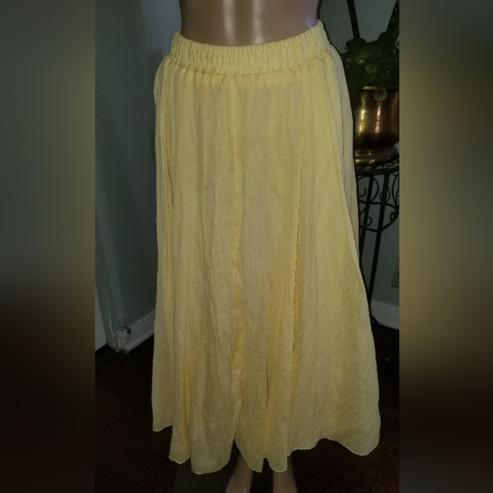 Ochenta Cotton Butter Yellow Skirt NEW
